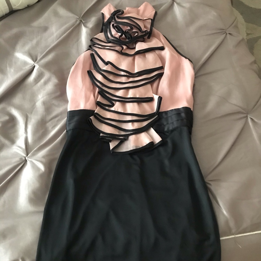 Bebe halter mini bodycon dress